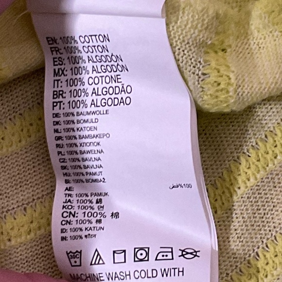 Roxy EUC Neon Yellow Striped Scoop Neck Long Sleeve Top, Size XS - Picture 9 of 9